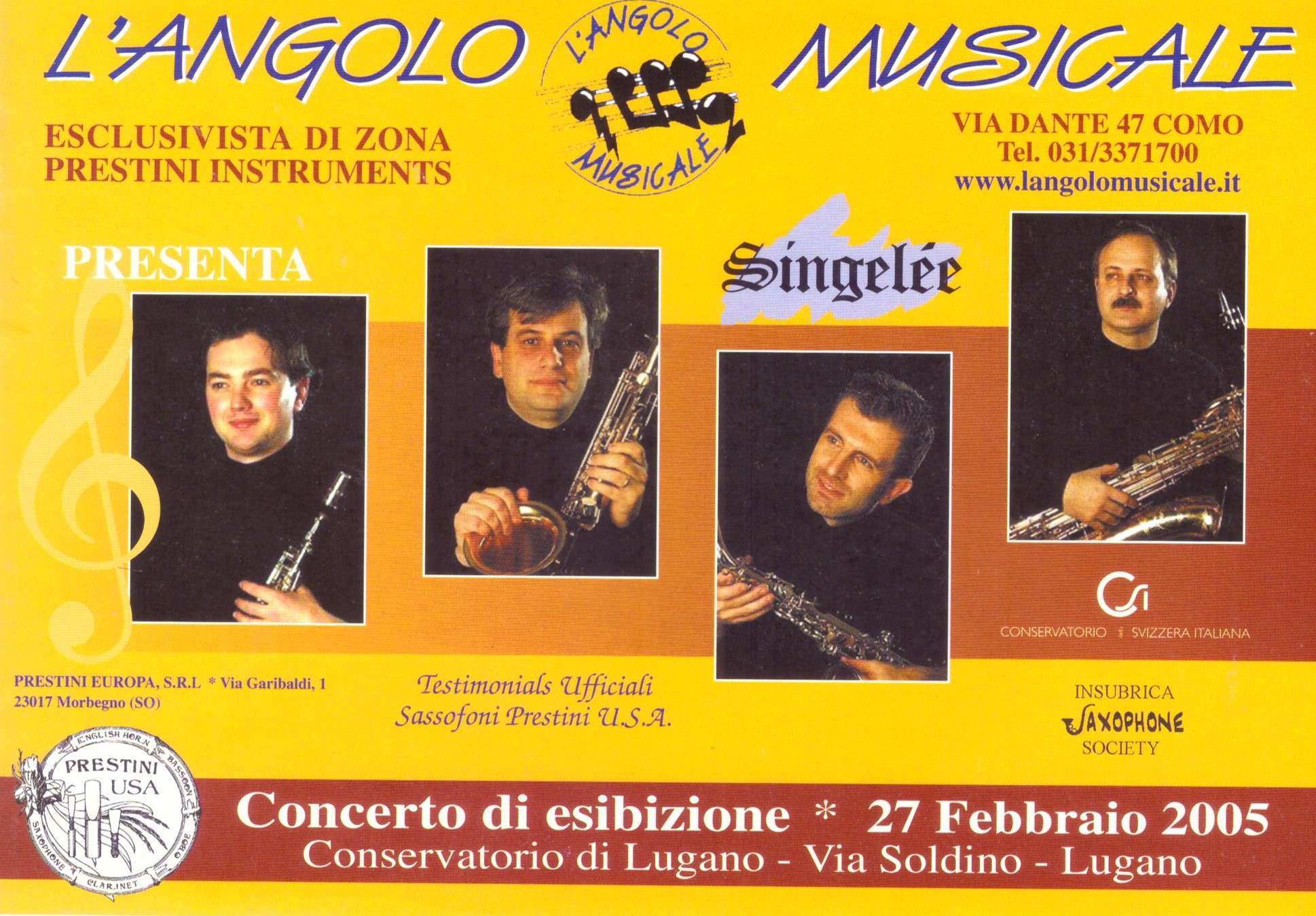 angolo musicale – quartetto Singelée quartetto Singelée